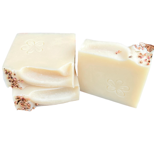 soap bar with heather flowers