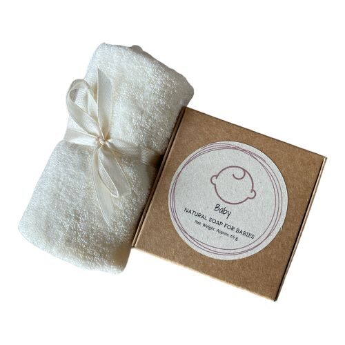 Baby soap with bamboo baby wipe